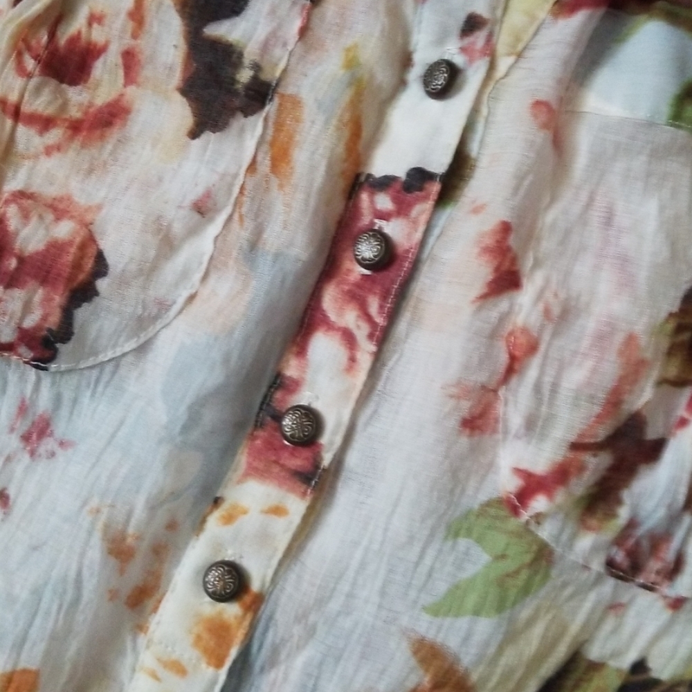 Stitch Fix Aratta Fiorna Split Neck Top Small - Picture 3 of 3